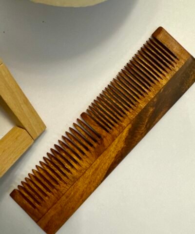 Neem Wood Comb – Handcrafted Oil-Treated Anti-Hair Fall Comb