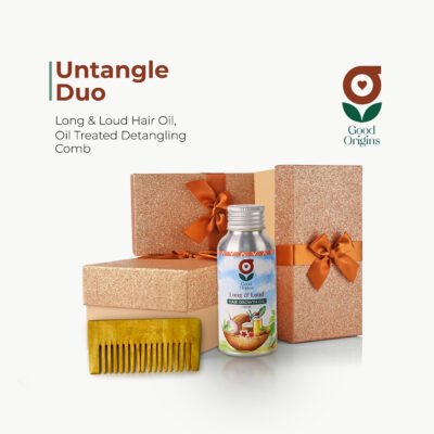 Hair Growth Oil & Neem Comb Combo – Hair Care Duo Set
