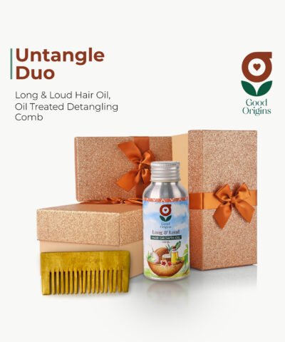Hair Growth Oil & Neem Comb Combo – Hair Care Duo Set