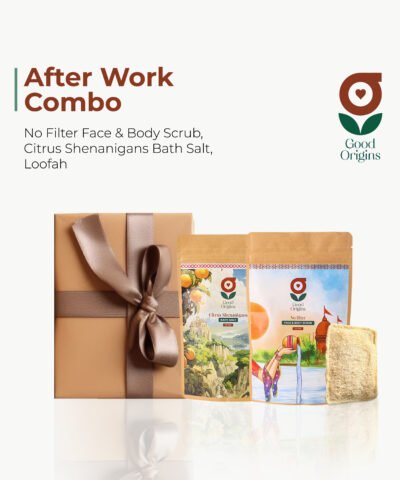 Self Care Combo – Body Scrub, Bath Salt & Loofah Gift Set