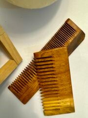 Neem Wood Comb Set (Pack of 2) – Styling + Detangling Comb Duo - Good Origins
