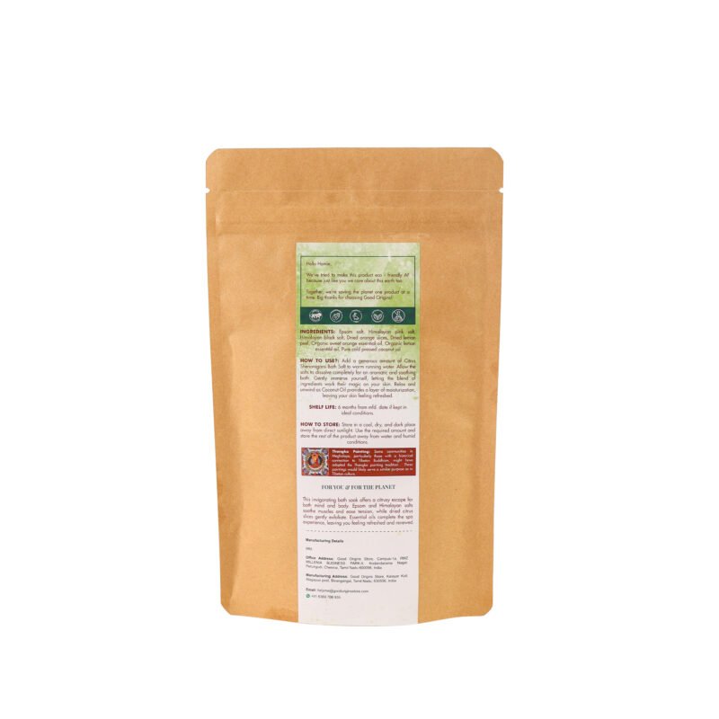Citrus Bath Salt – Orange & Lemon Energising Bath Soak - Good Origins