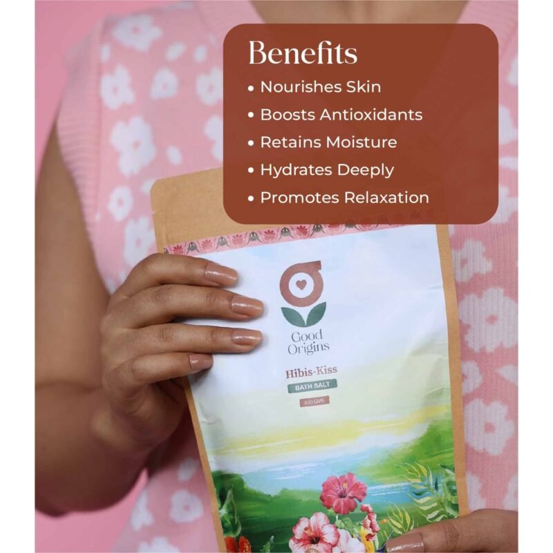 Hibiscus Bath Salt Benefits - Anti-Aging, Skin Softening, Deeply Relaxing - Good Origins