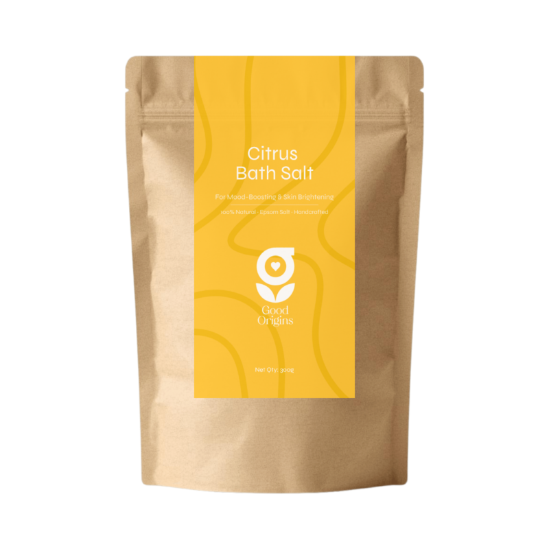 Good Origins Citrus Bath Salt with Orange and Lemon - Energising Himalayan and Epsom Salt Soak