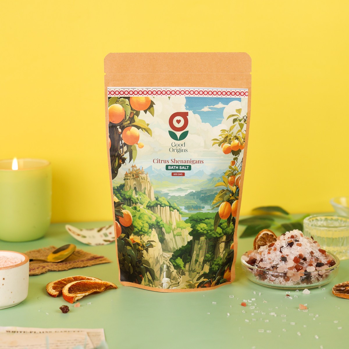 Citrus Bath Salt lifestyle photo - Good Origins Store