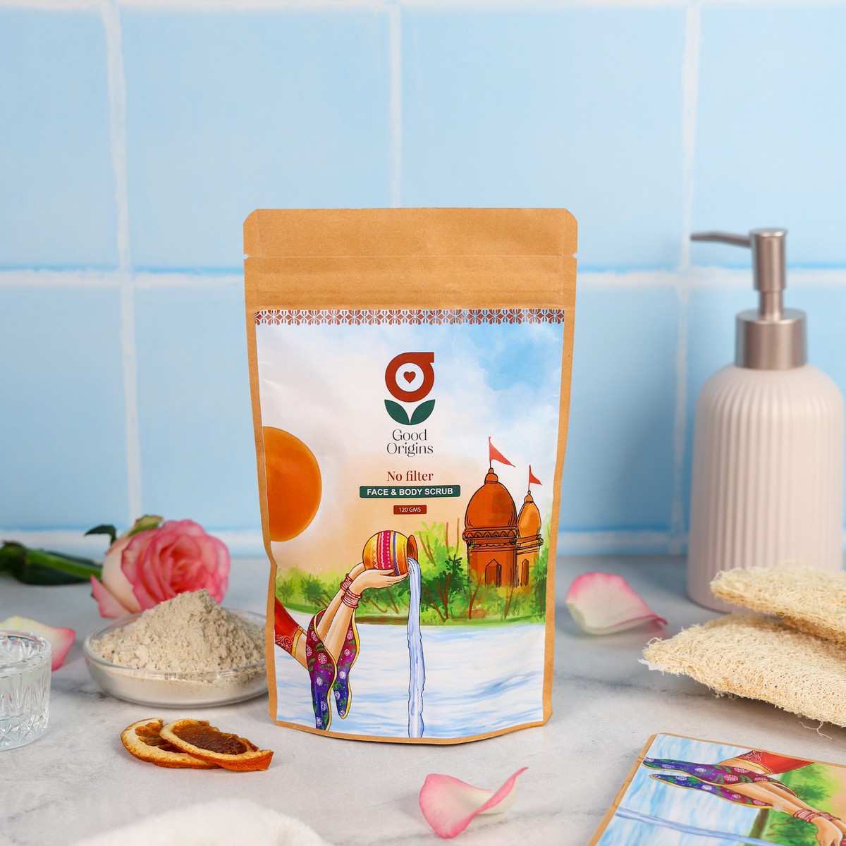 Face & Body Scrub lifestyle photo - Good Origins Store