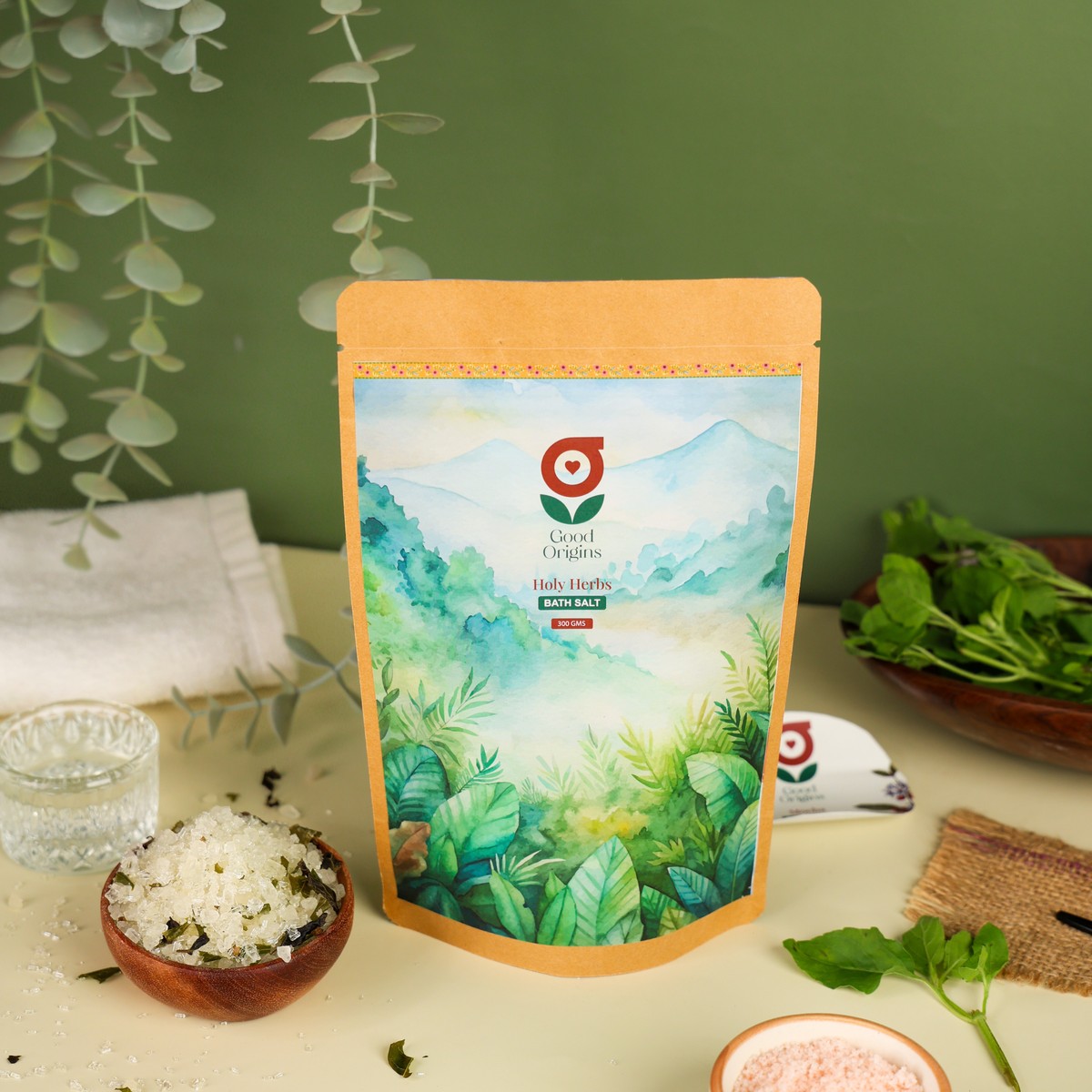 Herbal Bath Salt lifestyle photo - Good Origins Store