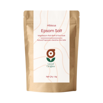 Good Origins Hibiscus Epsom Salt 1kg – floral magnesium skin-softening soak