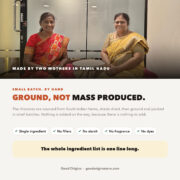 Good Origins founders, two mothers in Tamil Nadu who source, shade dry and grind the wild turmeric in small batches