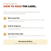 How to read a body oil label and avoid mineral oil, paraffin and hidden fragrance