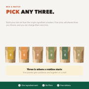 Good Origins pick any 3 combo: wild turmeric, orange peel, ubtan scrub, henna, bhringraj and shikakai powders