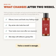 Body oil for dry skin: softer elbows, knees and heels and a more even tone