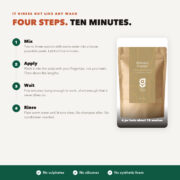 How to use shikakai powder: mix two to three teaspoons with warm water to a thin paste, work through wet hair, rinse